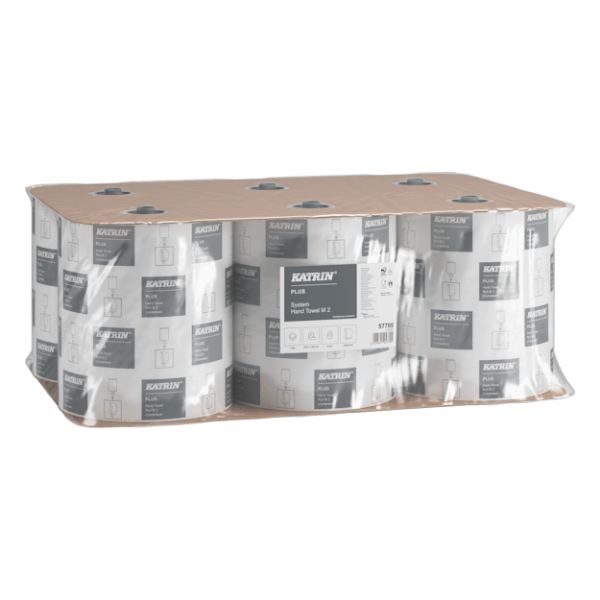 Katrin Plus M2 Papierhandtuchrolle 57795, 2-lagig, 130 m, weiß, Verpackungseinheit